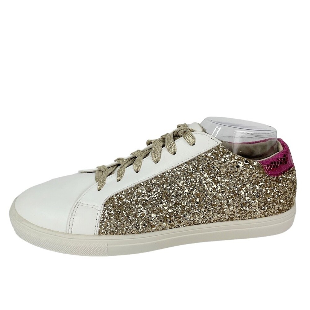 Camel Toes Women’s 11 Pink Gold Metallic Glitter Leather Sneakers Fashion Shoes